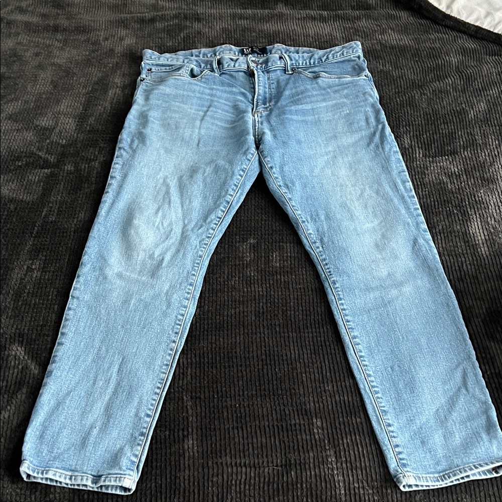 GAP Men's Sky Blue Straight Jeans